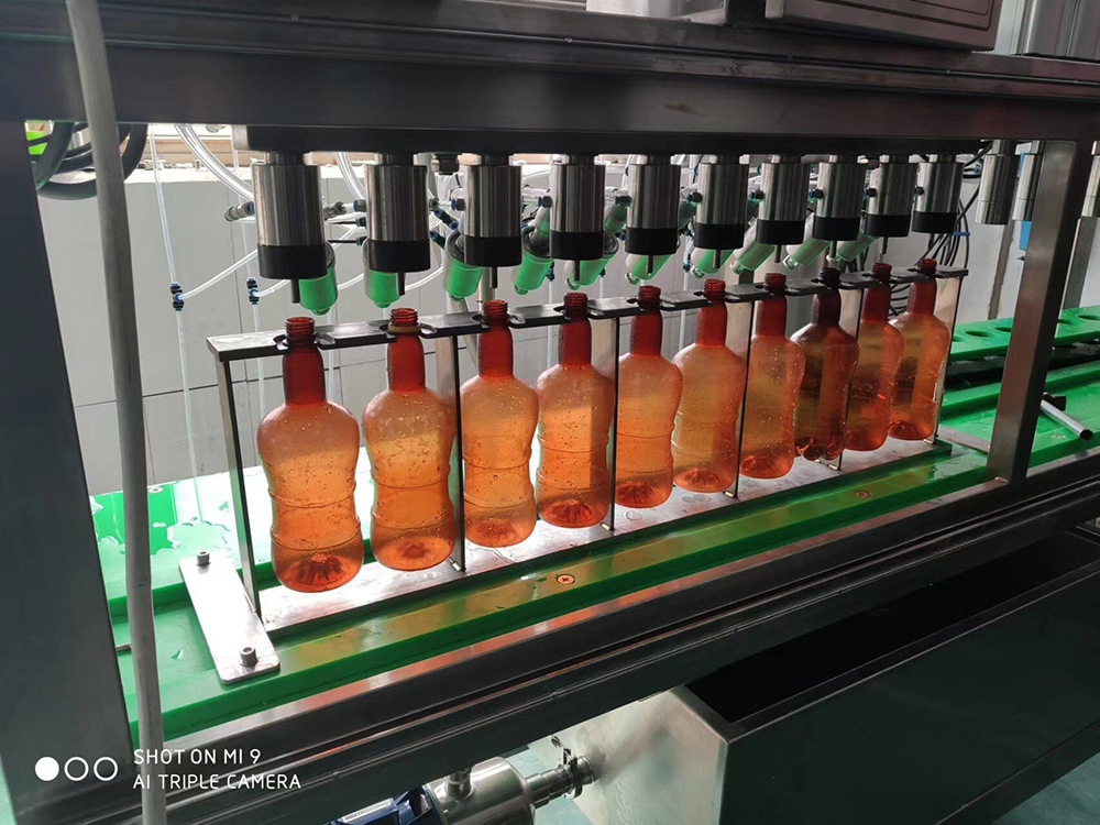 10-Station Semiauto Bottle Filling and Capping Machine